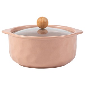 Microondas de alta calidad a granel esmalte mate doble manija cocina cerámica redonda 900ml tazón de sopa de fideos instantáneos con tapa - Product Image 6
