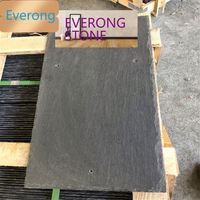 Tuile noire imperméable naturelle Tuiles en ardoise synthétique pour toit de villa ardoise