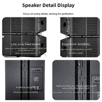 Système audio complet en bois pour petite configuration Line-Array - Enceintes suspendues professionnelles pour salles de conférence intérieures et événements commerciaux extérieurs