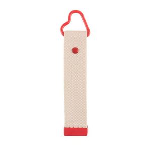 Lanière colorée à boucle avec patch brodé en toile, lanière pour porte-gobelet, porte-badge, sangle de porte-clés DIY blanc brut - Product Image 5