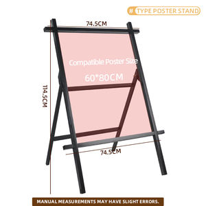 Support d'affichage pour affiches, panneau <span class=keywords><strong>de</strong></span> <span class=keywords><strong>trottoir</strong></span> extérieur double face, pliable, à encastrer, type A - Product Image 6