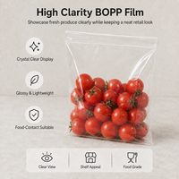 Sacs d'emballage en plastique transparent de qualité alimentaire pour laitue, fruits et légumes, avec logo personnalisé, sacs à pain auto-adhésifs en BOPP, vente en gros
