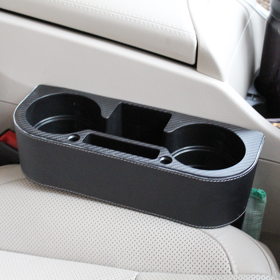 Carfu AC-2299A Universal Car Coffee Cup Holder - Black Interior Organizer
