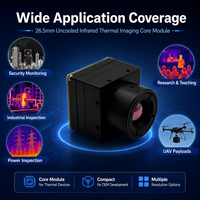 Module de capteur thermique VOx non refroidi de 26,5 mm, 640x512 384x288 12 µm, pour caméra thermique d'inspection industrielle