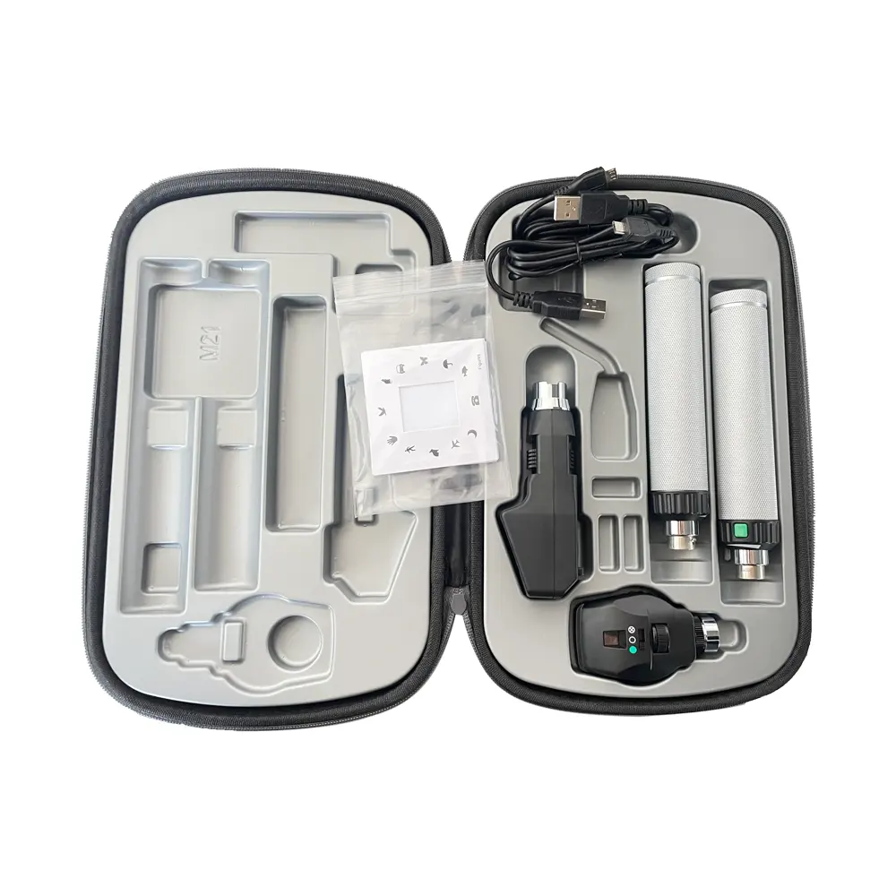 Professional Two Handles Ophthalmic Rechargeable Ophthalmoscope And Retinoscope Set SR-24A