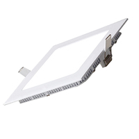 Plafonnier LED ultra fin carré rond 12W avec boîte de jonction