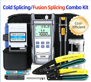 Kit d'outils <span class=keywords><strong>fibre</strong></span> optique FC-6S pour épissage à froid et fusion, avec cisaille à <span class=keywords><strong>fibre</strong></span> optique, dénudeur de <span class=keywords><strong>fibre</strong></span>, OPM, pour <span class=keywords><strong>installation</strong></span> FTTH FTTX - Product Image 1