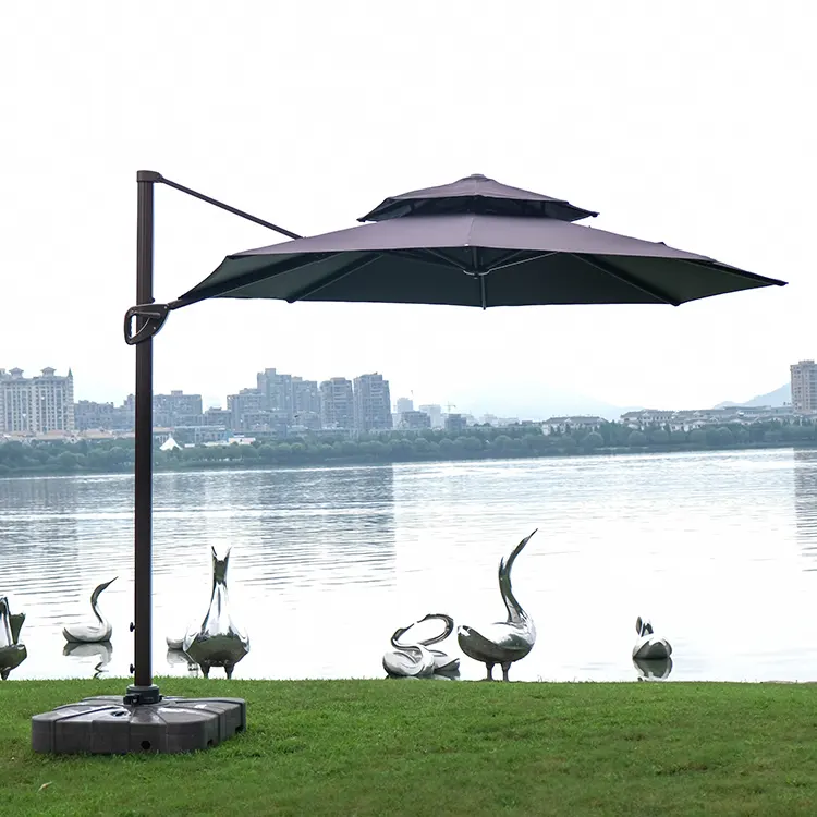 도매 우산 큰 정원 라운드 3m 안뜰 우산 야드에 대 한 야외 전체 크기