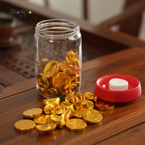 Vacare Red Snack Candy Tarro de almacenamiento al vacío Caja de frescura evacuada de grado alimenticio Boca ancha Manual Sellado al vacío Diseño desmontable - Product Image 3