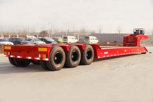 Chargeur frontal Camion Remorques <span class=keywords><strong>Semi</strong></span> <span class=keywords><strong>Tracteur</strong></span> 6x4 Utilisé Delong Low Bed Truck Trailer Parts Ltd. Steel Panda China 3 Axle 30-80ton - Product Image 4