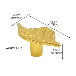 Wholesale Gold Leaves Metal Handles &amp; <strong>Knobs</strong> for Fragrance/Candle Jar Lid Drawer Toothpick Box <strong>Cabinet</strong> Door Home Decoration - Product Image 6