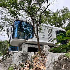 Fabrication en usine de maisons mobiles de luxe haut de gamme pour <span class=keywords><strong>l</strong></span>'extérieur, capsules spatiales, maisons préfabriquées avec cuisine et salle de bain - Product Image 1