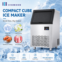 Recrutement d'agents mondiaux - Machine à glaçons commerciale automatique Bicemoon 45kg/24h à refroidissement rapide en cube, à vendre