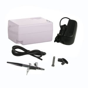 BT-16 <span class=keywords><strong>Kit</strong></span> <span class=keywords><strong>complet</strong></span> de machine d'<span class=keywords><strong>aérographe</strong></span> de peinture de corps et de décoration de gâteau de tatouage avec le <span class=keywords><strong>pistolet</strong></span> de pulvérisation rechargeable et le compresseur de cuivre inclus - Product Image 5