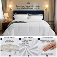 Couette brodée 100 % coton biologique, résistante à l'eau, écologique, design simple, pour l'hiver et l'automne, idéale pour la maison et l'hôtel