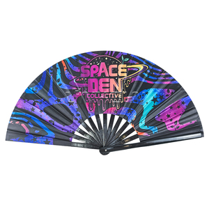 Nuevas llegadas Kung Fu ventiladores de mano logotipo personalizado arte popular de bambú para negocios fiesta Rave Big Clacking ventiladores artesanales para promoción de regalos - Product Image 1
