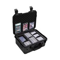 Mallette de rangement pour cartes de sport en polyester imperméable et durable avec fermeture à glissière personnalisable anti-chocs EVA Slab