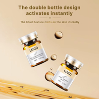 Ensemble de soins de la peau au collagène humain recombinant OEM en poudre lyophilisée + solvant hydratant réparateur blanchissant apaisant anti-âge