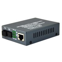Convertidor de Medios de Fibra Simplex 10/100Mbps Netlink AB, Adaptador Ethernet SC RJ45 de Largo Alcance, Alta Confiabilidad, POE TCP Full/Half