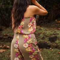 Combinaison ample pour femme à imprimé hawaïen, bandeau, sur mesure, en rayonne, fabriquée par le fabricant