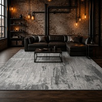 Tapis d'intérieur abstrait en polyester, écologique, de luxe, nouveau style, avec dos antidérapant, pour salon