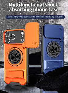 Étui de téléphone à fenêtre coulissante pour iPhone 13 Pro Max 14 15 Plus, béquille rotative à 360°, coque antichoc compatible avec iPhone 11 - Product Image 2