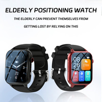 Bracelet intelligent d'urgence pour personnes âgées 4G carré IP67, pour patients autistes, patients atteints de la maladie d'Alzheimer, patients atteints de démence, alarme de chute, GPS, SOS, montre intelligente