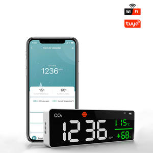 Meilleure vente NDIR <span class=keywords><strong>CO2</strong></span> Mètre mural TUYA WiFi Détecteur de dioxyde de carbone Moniteur de qualité de l'air intérieur pour le Chili, l'Espagne et le Japon - Product Image 1