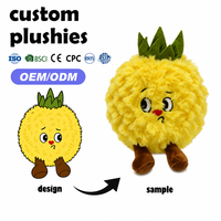 Aangepaste fruit pluche sleutelhanger hanger zacht PP katoenen vulling schattig dierenpopje verjaardagscadeau