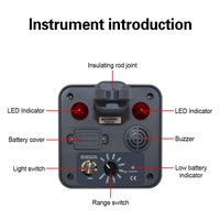 Penguji Tegangan Tinggi Tanpa Kontak 380V-500KV IP65 Tahan Air Peringatan Suara dan Cahaya LED Pelacak Kabel Pemeriksaan Mandiri