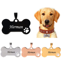 Pendentif en acier inoxydable personnalisé pour animaux de compagnie/personnes collier porte-clés gravé logo vierge pendentifs à breloque grande idée cadeau