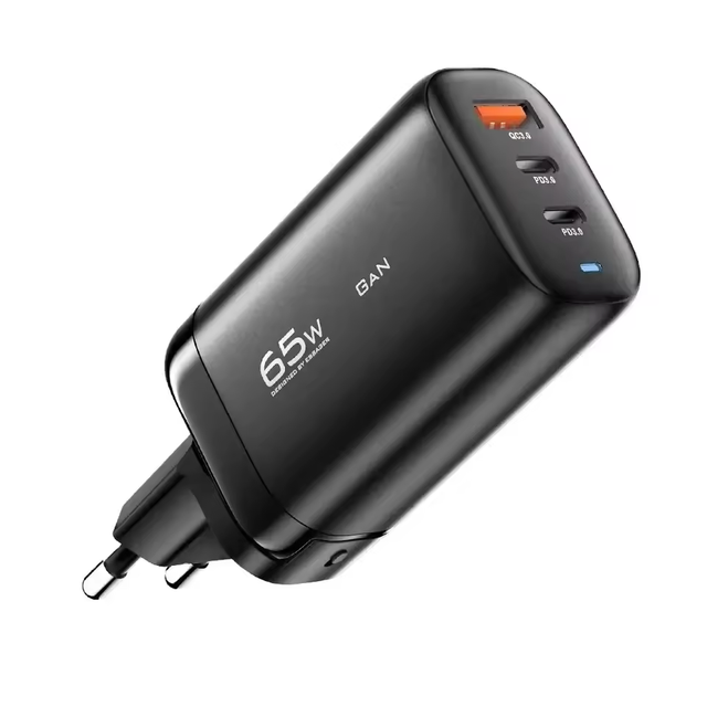 65W GaN PD Wall Charger US/EU/UK Plug 3 Ports Desktop Adapter For Smart Watch Camera Car Home Fast Charge USB Power Adapter