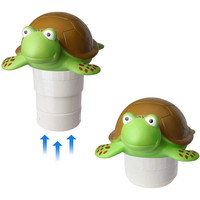 Distributeur flottant de chlore chimique pour piscine tortue, accessoires de nettoyage de piscine extensibles adaptés aux tablettes de 3 pouces