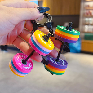 Llavero Creativo con Forma de Barra de Pesas, Modelo Deportivo para Parejas, Adorno para Bolsos, Ligero y Moderno - Product Image 4