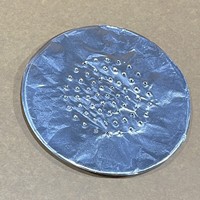 Feuilles de papier d'aluminium rondes pré-perforées pour chicha, 12/14 cm, robustes, épaisses, 50 unités