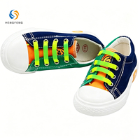 Lacets en silicone élastiques sans nœuds à dégradé de couleurs pour baskets en toile enfants et adultes