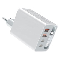 Chargeur GaN HNT 50W, chargeur USB rapide, type C, câble rétractable de 70 cm, prise AU/UK/US/EU pour iPhone 17/16/15/14 Pro Max