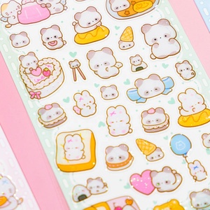 No.222 Japanese-style Edible Toy <b>Crystal</b> Cartoon <b>Animal</b> 3D Stickers for Ages 4-12+ - Product Image 2