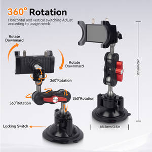 <span class=keywords><strong>Support</strong></span> de téléphone universel 360 pour <span class=keywords><strong>voiture</strong></span>, aspiration sous vide, 1 porte-vis de 4 pouces pour la lumière de l'appareil photo du Smartphone - Product Image 3