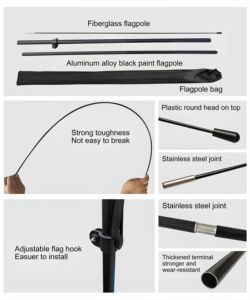 बेस पोल किट डबल साइड लोगो प्रिंट कस्टम विज्ञापन बीच फेदर फ्लैग के साथ इवेंट आउटडोर विंडप्रूफ टियरड्रॉप फ्लाइंग बैनर - Product Image 4