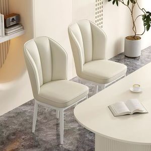 Sillas de Comedor Apilables de Diseño Moderno, Ecológicas y Duraderas, de Cuero con Cojín Suave y Patas de Metal - Product Image 2