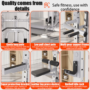 Máquina Smith <span class=keywords><strong>con</strong></span> Jaula <span class=keywords><strong>de</strong></span> Potencia Comercial, Equipo <span class=keywords><strong>de</strong></span> Gimnasio <span class=keywords><strong>con</strong></span> Carga <span class=keywords><strong>de</strong></span> Placas para Uso en Gimnasio - Product Image 3