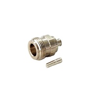 Connecteur RF coaxial étanche en laiton de type N femelle pour câble RG402 .141'' 50 Ohm, pour antenne industrielle