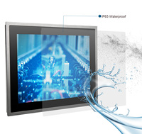 Moniteur industriel à liaison optique lisible en plein soleil, IP65, étanche à l'avant, haute luminosité, écran LCD robuste