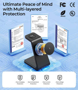 Personalización 15W 3 en 1 Soporte de <span class=keywords><strong>carga</strong></span> rápida inalámbrica Estación de <span class=keywords><strong>carga</strong></span> inalámbrica magnética para iPhone - Product Image 3