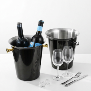 ถังแช่เครื่องดื่มสแตนเลสสำหรับงานเลี้ยง ถังน้ำแข็งแช่แชมเปญ - Product Image 1