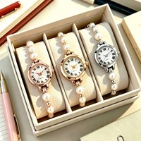 Ensemble Cadeau Luxe 3 Pièces Montre Quartz et Bijoux pour Femme Plaqué Or Rose – Idéal Anniversaire et Fêtes – Personnalisable