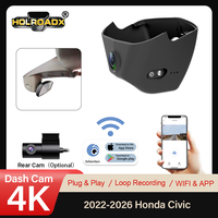 Pour Honda Civic 4G : Dashcam avant 2K, arrière 1080p, style OEM, enregistrement en boucle automatique, vision nocturne, enregistreur vidéo Plug & Play 2022-2026