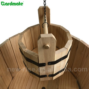 Maceta de Madera para Plantas de <span class=keywords><strong>Pino</strong></span> Ornamentales de Exterior, Jardinera con Diseño de Pozo de los Deseos - Product Image 3