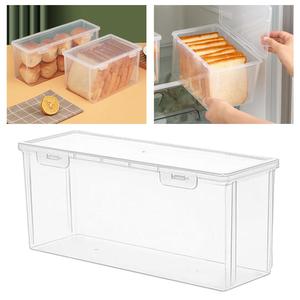 Elegante di lusso 30x10.5x13cm scatola per il pane in plastica trasparente di lusso in cotone Bagel contenitore per cucina da 5kg 10L Set